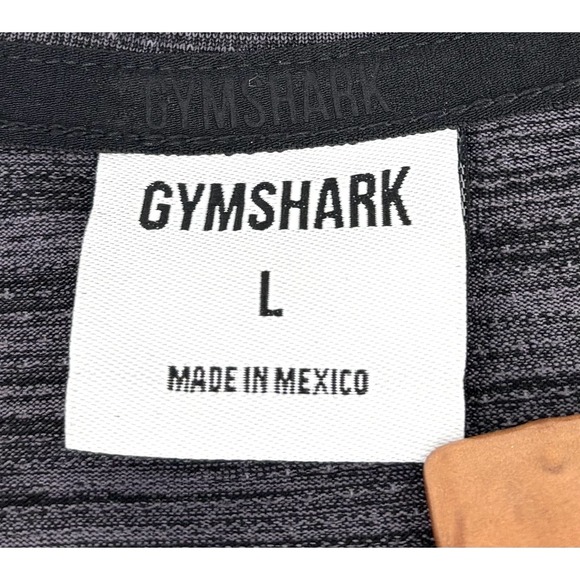 Gymshark Arrival Marl T-Shirt Large Black Onyx Gray Performance Gym Training - Picture 5 of 6